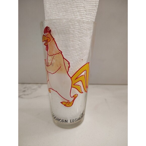 Vintage Foghorn Leghorn Glass Tumbler Pepsi Collector Series Cartoon Character - Picture 6 of 12